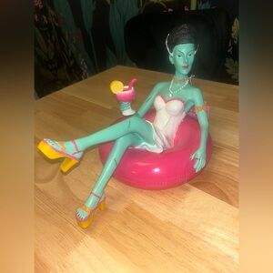 Here Lies Summer Halloween Summerween Bride of Frankenstein Pool on Float NWT